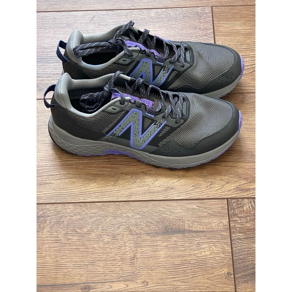 New Balance Women's 410 V8 Trail Running Shoes Shadow Grey & Purple 9.5